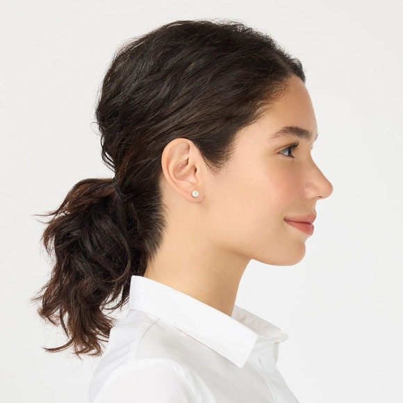 New JCREW Pearl and Pavé Stud Earrings Set Pale Gold $59 CK614 - Picture 5 of 8